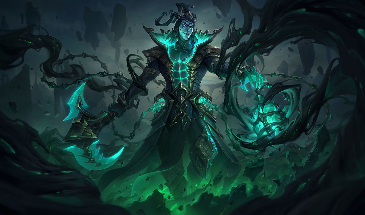 Unbound Thresh skin League of Legends - lore, video, price, chromas